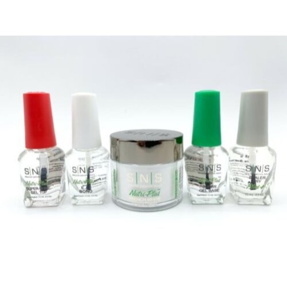 SNS Gel Base Gel Top Base Sealer Dry Set 4 Include French White Dipping Powder - Picture 1 of 5